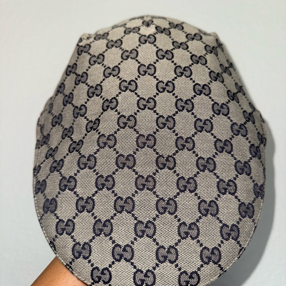 Gucci Beige and Navy Monogram Cap size Med - Picture 5 of 6